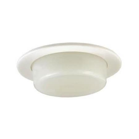 Jesco 4 in. Low Voltage Dropped Dish Shower Trim with Frosted Opal White Glass TM410WH